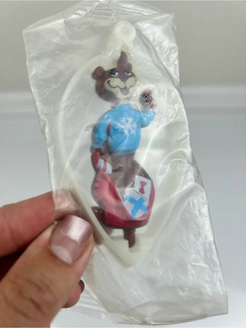 FINAL SALE Kraft 1995 Sugar Bear Christmas Ornament Post Golden Crisp Cereal NEW